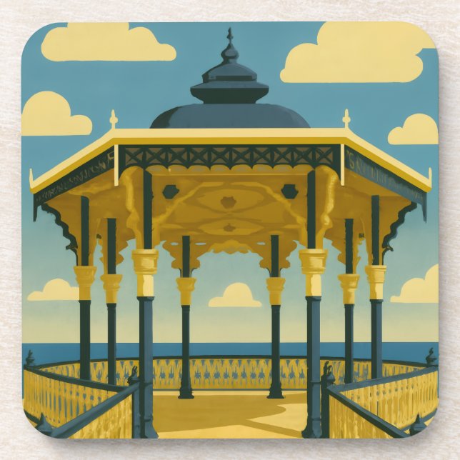 Brighton Bandstand – Coastal Architecture Art Coaster (Front)