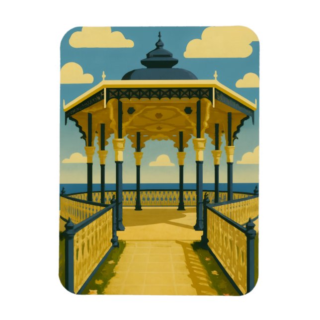 Brighton Bandstand – Coastal Architecture Art Magnet (Vertical)