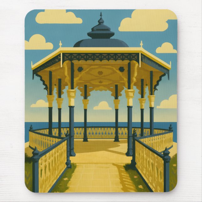 Brighton Bandstand – Coastal Architecture Art Mouse Mat (Front)