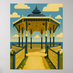 Brighton Bandstand – Coastal Architecture Art Poster