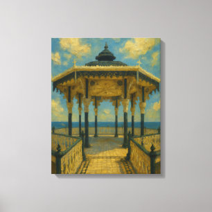 Brighton Bandstand Glow – Seaside Pavilion Canvas Print