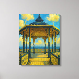 Brighton Bandstand Glow – Seaside Pavilion Canvas Print