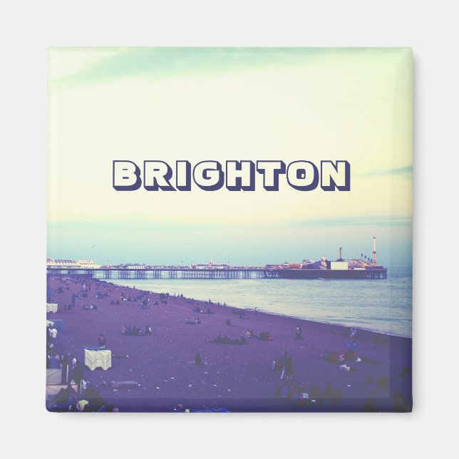 Brighton beach and pier, UK Magnet (Front)