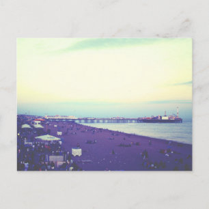 Brighton beach and pier, UK Postcard