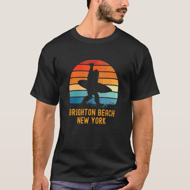 Brighton Beach  New York Sasquatch Souvenir T-Shirt (Front)