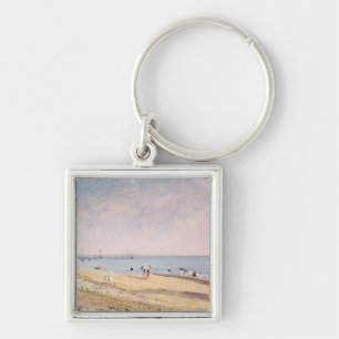 Brighton Beach (oil on canvas) Key Ring