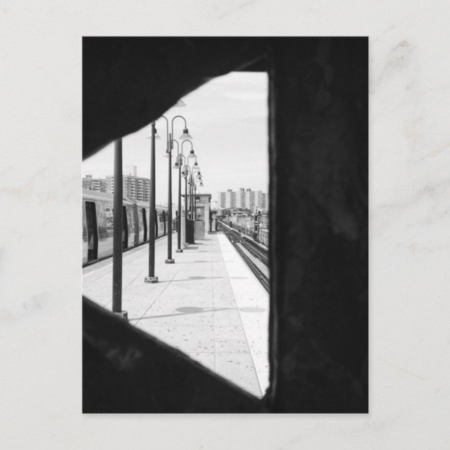 Brighton Beach Subway Stop Postcard (Front)