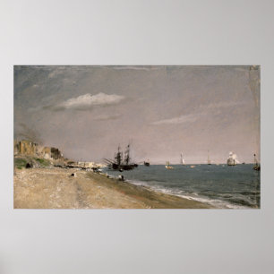 Brighton Beach with colliers, 1824 Poster