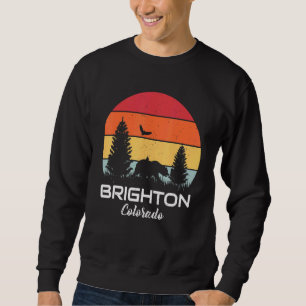 Brighton Colorado Mountain Forest Retro Sunset Sweatshirt
