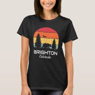 Brighton Colorado Mountain Forest Retro Sunset T-Shirt