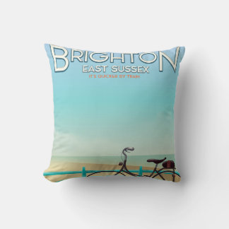 Brighton, East Sussex vintage travel poster. Cushion