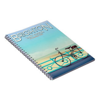 Brighton, East Sussex vintage travel poster. Notebook