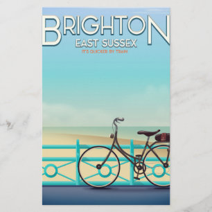 Brighton, East Sussex vintage travel poster. Stationery
