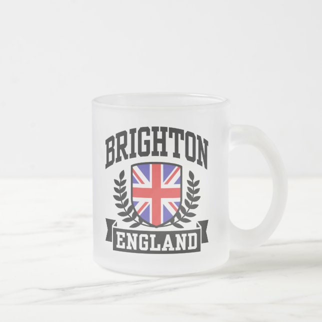Brighton England Frosted Glass Coffee Mug (Right)