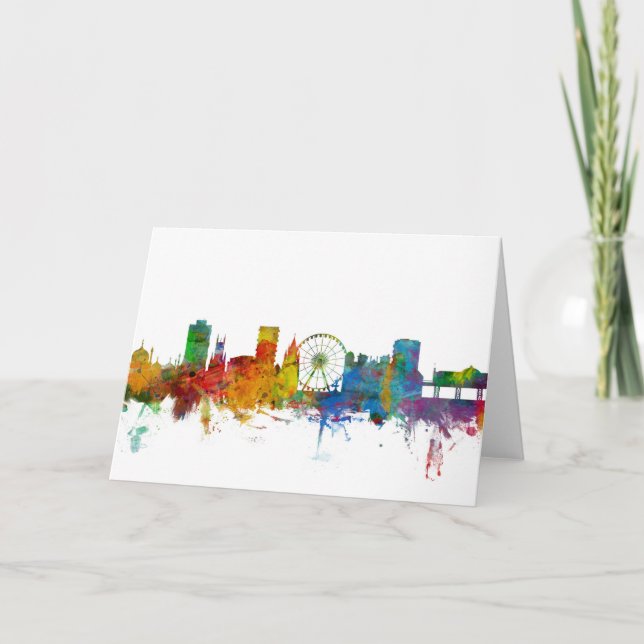 Brighton England Skyline Card (Front)