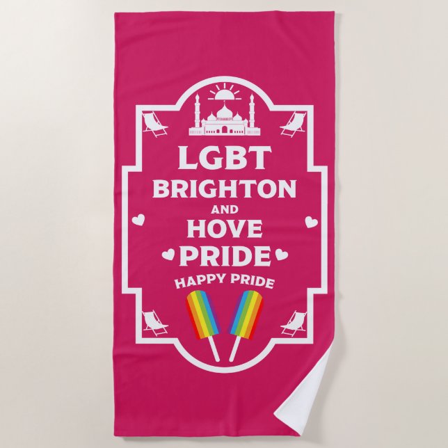 Brighton Gay Pride Beach Towel (Front)
