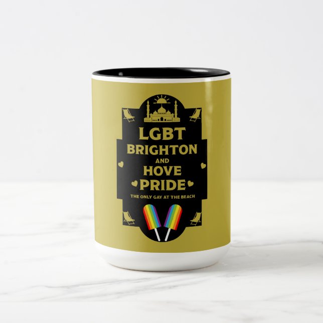 Brighton Gay Pride Two-Tone Coffee Mug (Center)