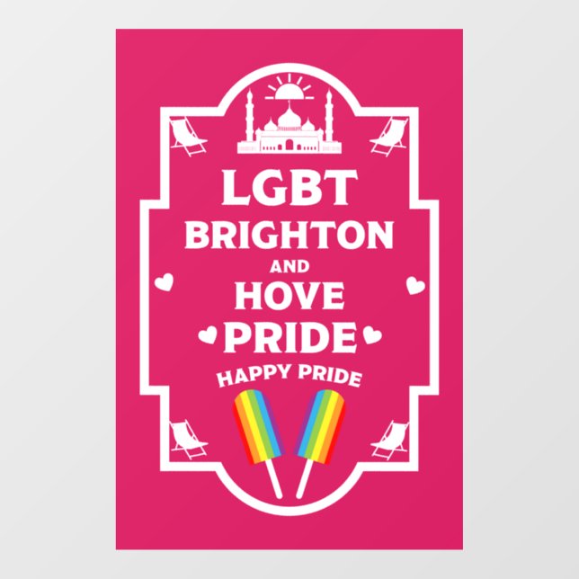 Brighton Gay Pride Window Cling (Sheet)