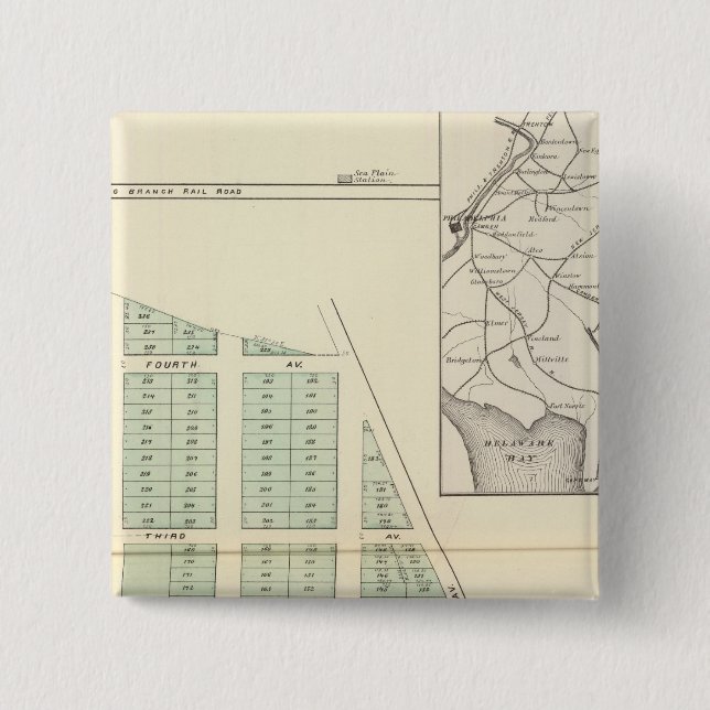 Brighton Land Association, adjoining Spring Lake 15 Cm Square Badge (Front)