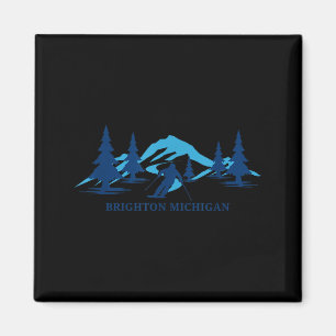 Brighton michigan ski resort skiing skier magnet