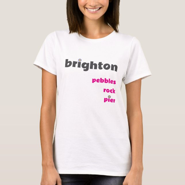 Brighton Pebbles Rock Pier W Tee (Front)