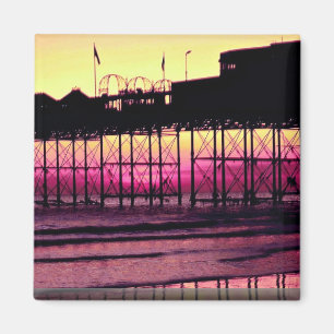 Brighton Pier at sunset, Sussex, England Magnet