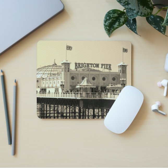 Brighton Pier ENGLAND Beach Photography Mouse Mat (Creator Uploaded)