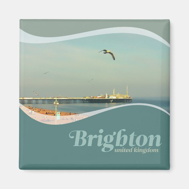 Brighton Pier @ Hove, East Sussex UK Magnet (Front)