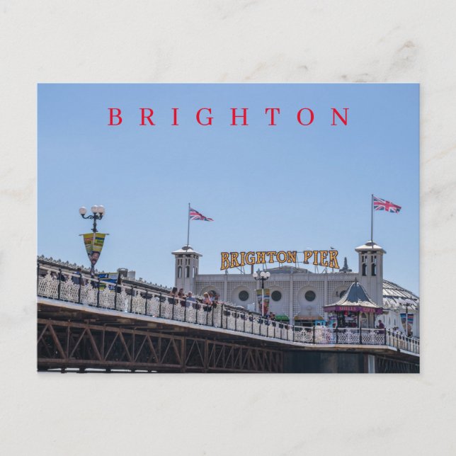 Brighton Pier view postcard (Front)