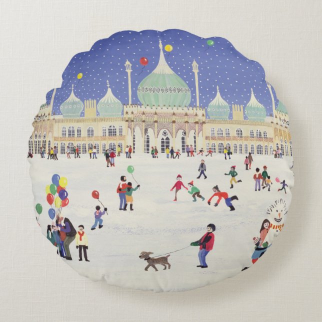 Brighton Royal Pavilion Round Cushion (Front)