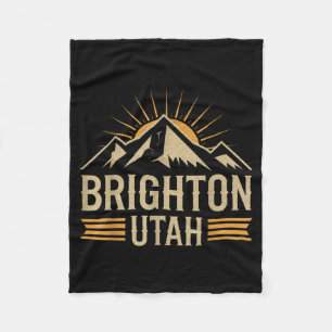 Brighton utah mountain skiing vacation ski utah fleece blanket