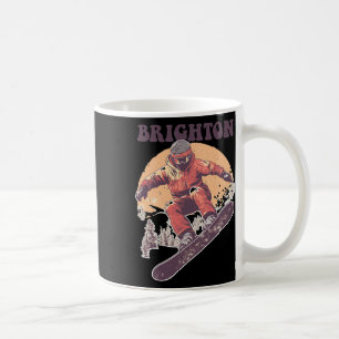 Brighton Utah Retro Snowboard Coffee Mug