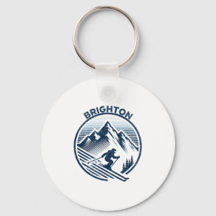 Brighton utah ski resort winter skiing key ring