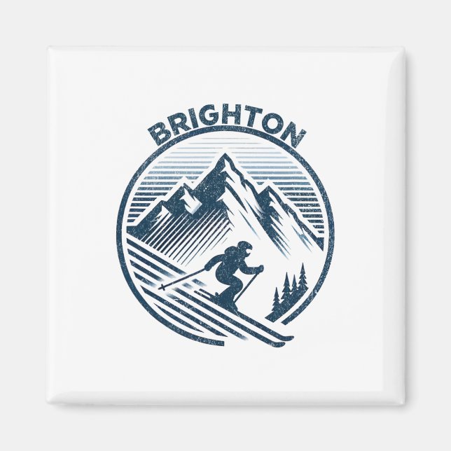 Brighton Utah Ski Resort Winter Skiing  Magnet (Front)