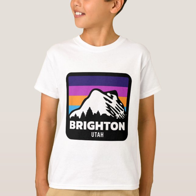 Brighton Utah Skiing Snowboarding Family Ski Trip  T-Shirt (Front)