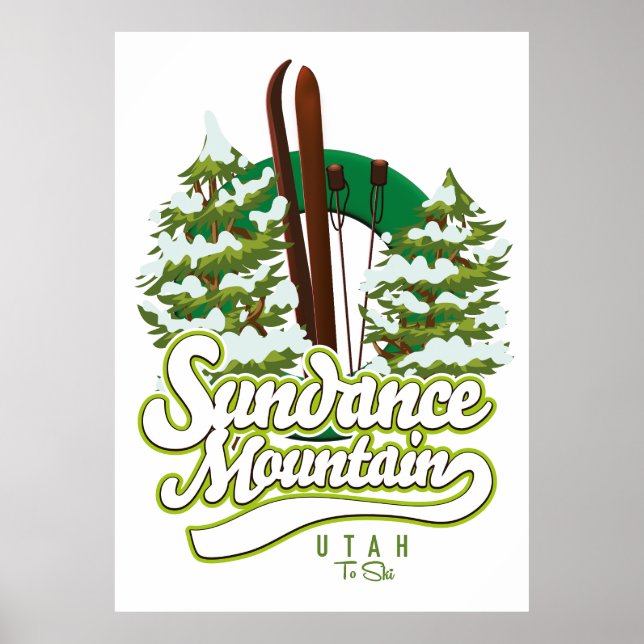 Brighton Utah to ski logo Poster (Front)