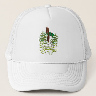 Brighton Utah to ski logo Trucker Hat