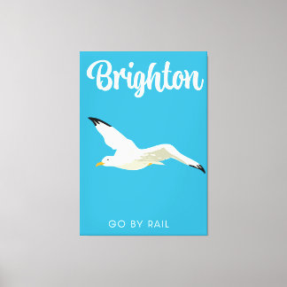 Brighton vintage travel art canvas print