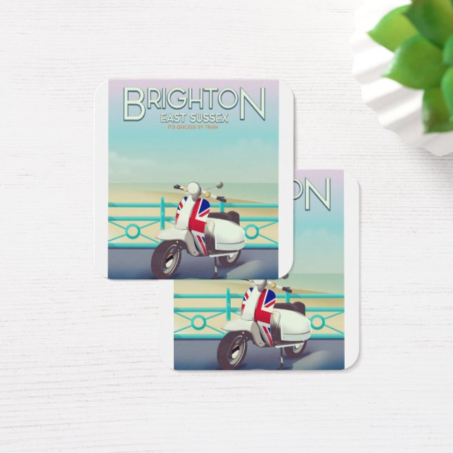 Brighton Vintage union jack scooter travel poster (Desk)