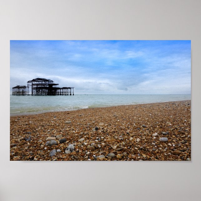 Brighton West Pier landscape Poster (Front)