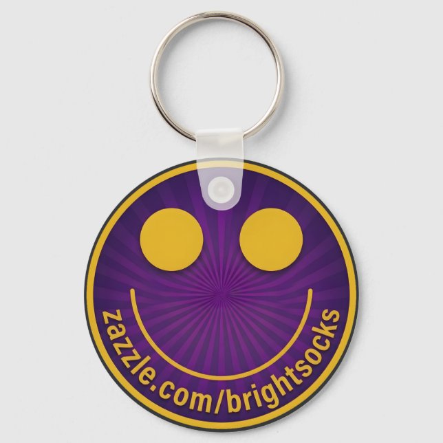 Brightsocks Purpleface Logo Key Ring (Front)