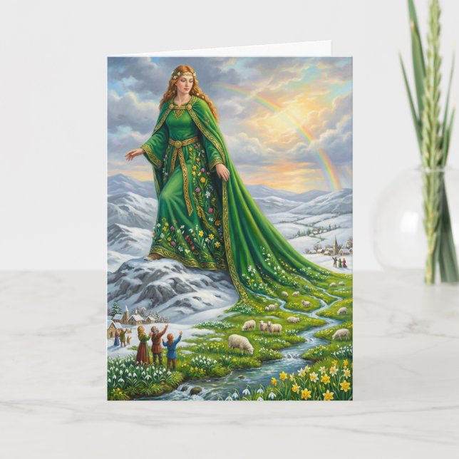 Brigid’s Mantle (Bringing the Spring) Card (Front)