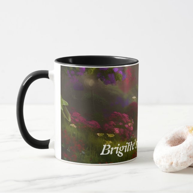 Brigitte's Morning Tea Personalised Customisable Mug (With Donut)
