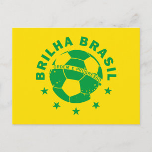 Brilha Brasil - Brazilian Soccer Postcard
