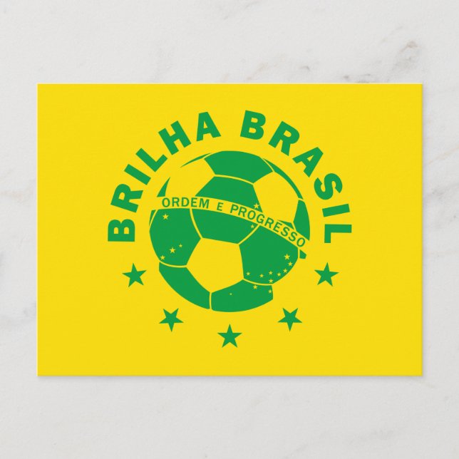Brilha Brasil - Brazilian Soccer Postcard (Front)