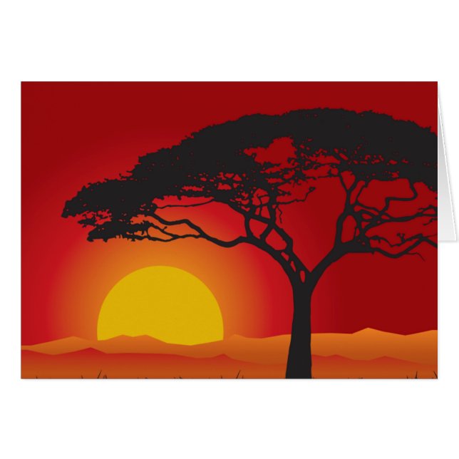 Briliiant Red Sunset Under The Bonsai Tree (Front Horizontal)