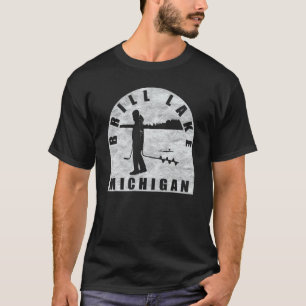 Brill Lake Ice Fishing Michigan T-Shirt