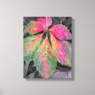 Brilliance Among the Grey - Autumn Leaf Canvas Print