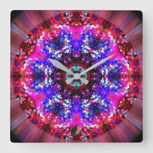 Brilliance Stellar Kaleid Square Wall Clock