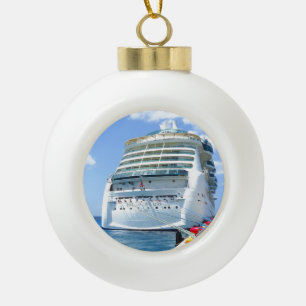 Brilliance Stern Ceramic Ball Christmas Ornament
